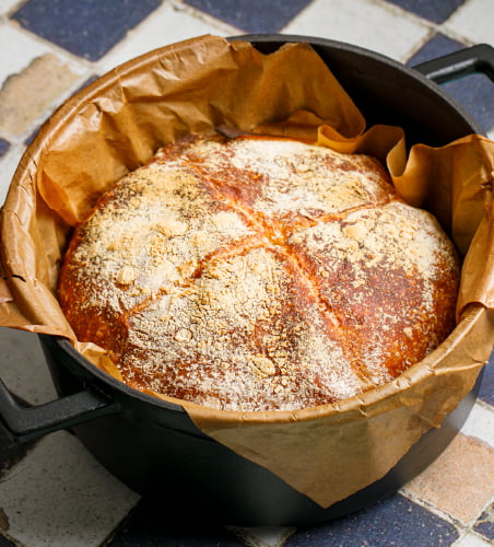 ホーロー鍋で作るパン